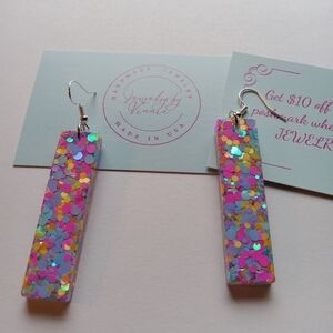 Hand Crafted Multicolor Confetti Earrings